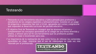 Testeando Principales apps para la especialidad lenguaje y literatura | PPTX