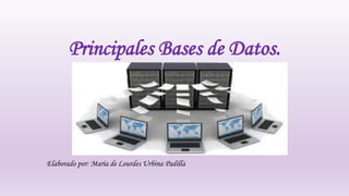 Principales Bases de Datos.
Elaborado por: María de Lourdes Urbina Padilla
 