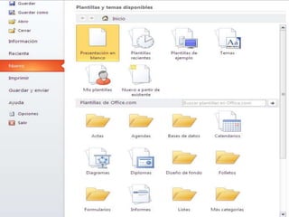 Principales caracteristicas de power point 2010