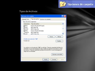 Tipos de Archivos
 