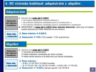 Principales deducciones en el IRPF | PDF