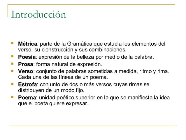 Principales estrofas