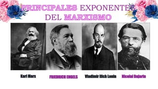 Karl Marx FRIEDRICH ENGELS Vladimir Ilich Lenin Nicolai Bujarin
EXPONENTES
DEL
 