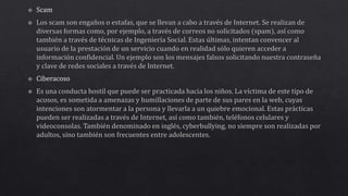PRINCIPALES PELIGROS DEL INTERNET 