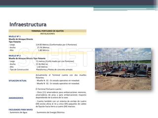 Expertos recomiendan que este puerto debe ser modernizado.Infraestructura