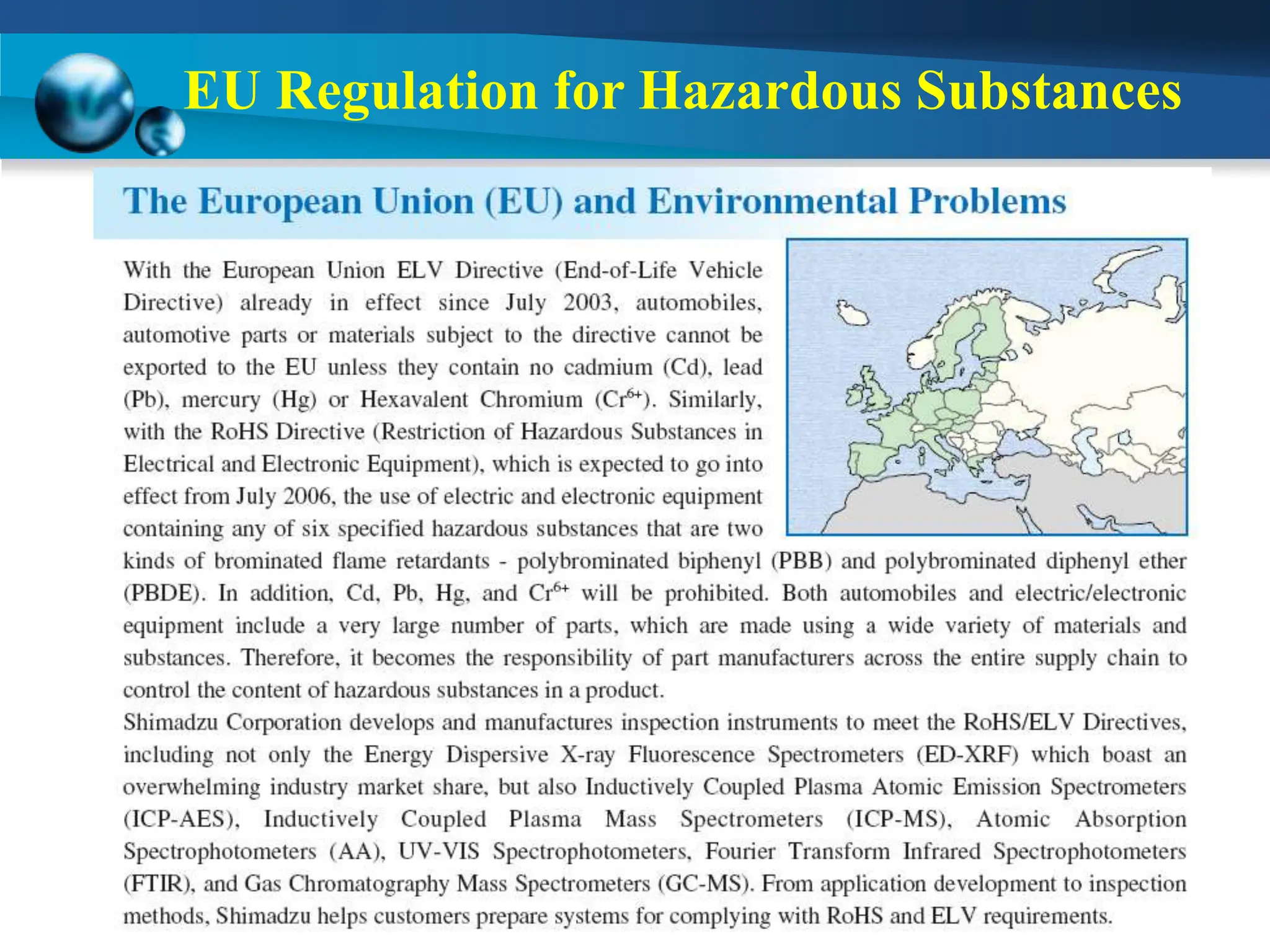 EU Regulation for Hazardous Substances
 