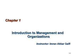 Principal of management erobbins ppt01 | PPT
