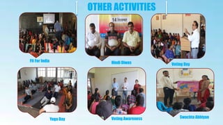 OTHER ACTIVITIES
Fit For India Hindi Diwas Voting Day
Yoga Day Voting Awareness Swachta Abhiyan
 