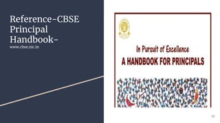 Reference-CBSE
Principal
Handbook-
www.cbse.nic.in
32
 