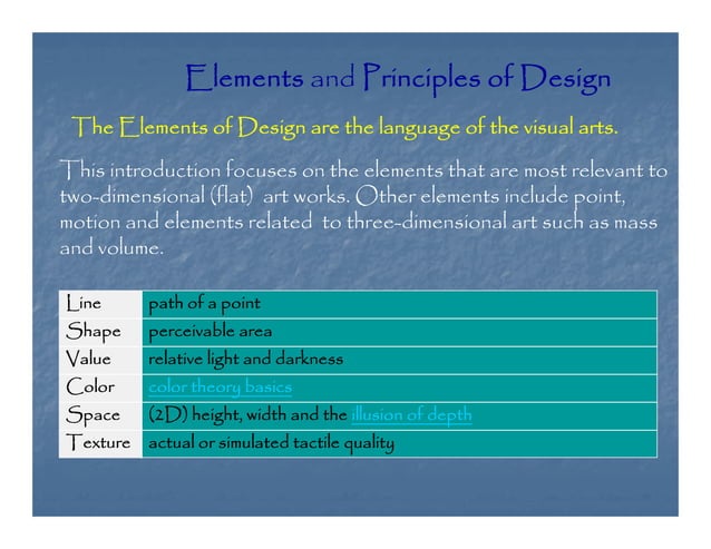 Principals and elements of design. | PDF | 3-D Graphics | Computer ...
