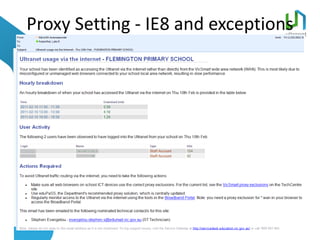 Proxy Setting - IE8 and exceptions 