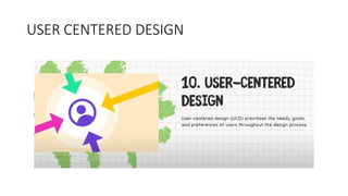 USER CENTERED DESIGN
 