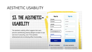 AESTHETIC USABILITY
 