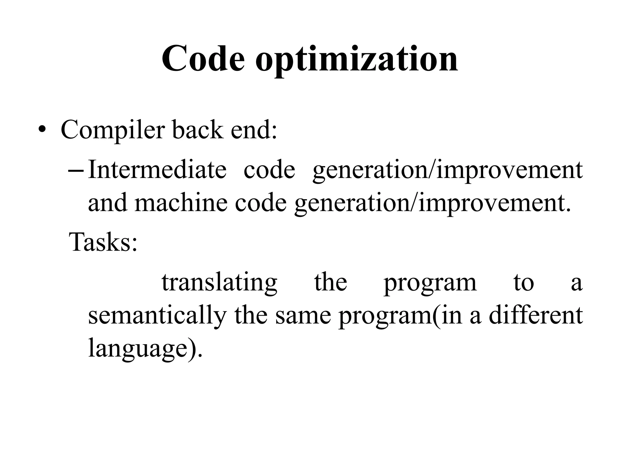 Principal Sources of Optimization in compiler design | PPTX