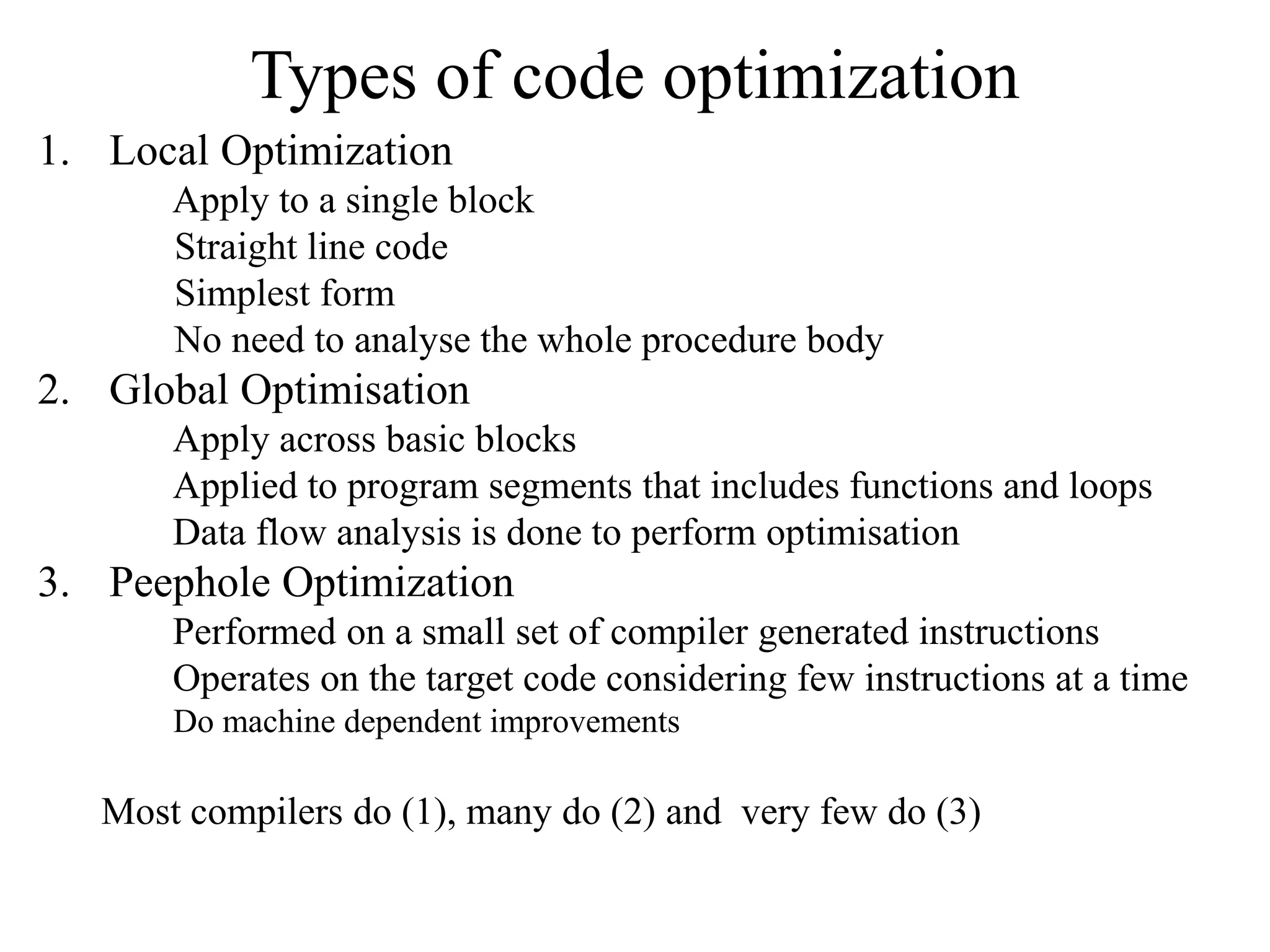 Principal Sources of Optimization in compiler design | PPTX