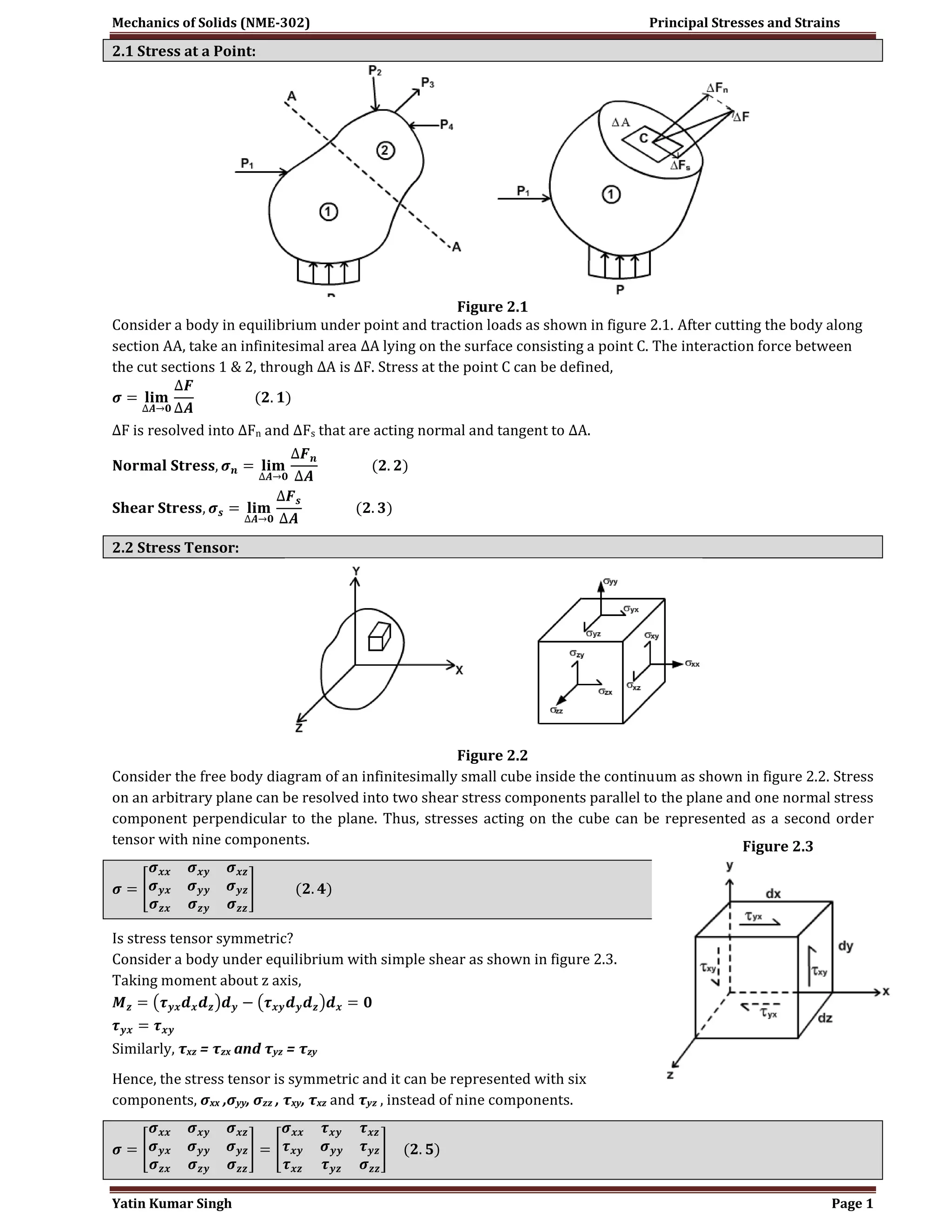 Stress Simple Column Principal stress | PDF