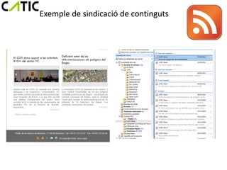 Exemple de sindicació de continguts
 