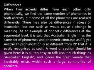 Principal types of english pronunciation | PPTX