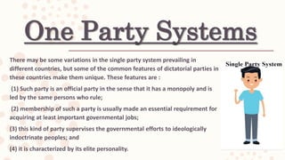 Principal types of party systems | PPTX