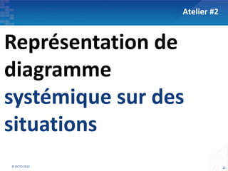 Atelier #2


Représentation de
diagramme
systémique sur des
situations
© OCTO 2012                   22
 