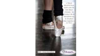 « Nous
devons tous
subir une de
ces deux
choses : la
douleur de la
discipline ou
la douleur
des regrets »
Jim Rohn
#33 Vous discipliner
 