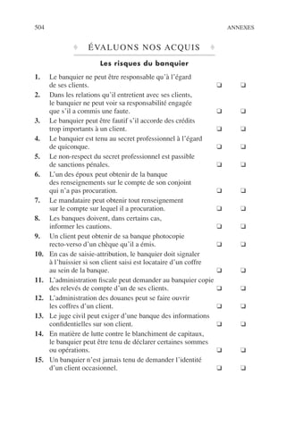 Principes de technique bancaire