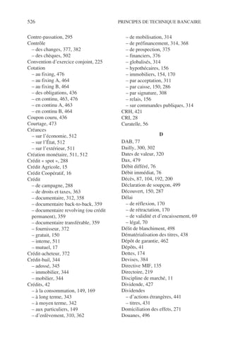 Principes de technique bancaire