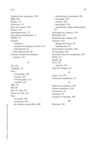 Principes de technique bancaire