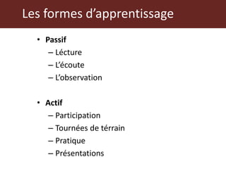 Atelier de formation des formateurs en sante animale et habitat: principes de formation des adultes