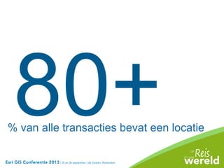 % van alle transacties bevat een locatie
 