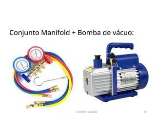 Dynamis ar condicionado e exaustão 10
Conjunto Manifold + Bomba de vácuo:
 