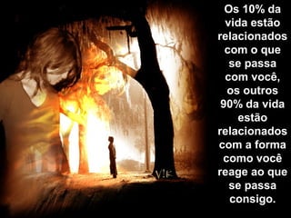 Prado Slides – Cidreira / RS
.
Os 10% da
vida estão
relacionados
com o que
se passa
com você,
os outros
90% da vida
estão
relacionados
com a forma
como você
reage ao que
se passa
consigo.
 