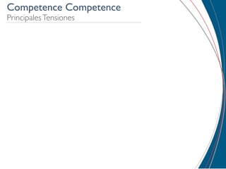 Competence Competence
Principales Tensiones
 