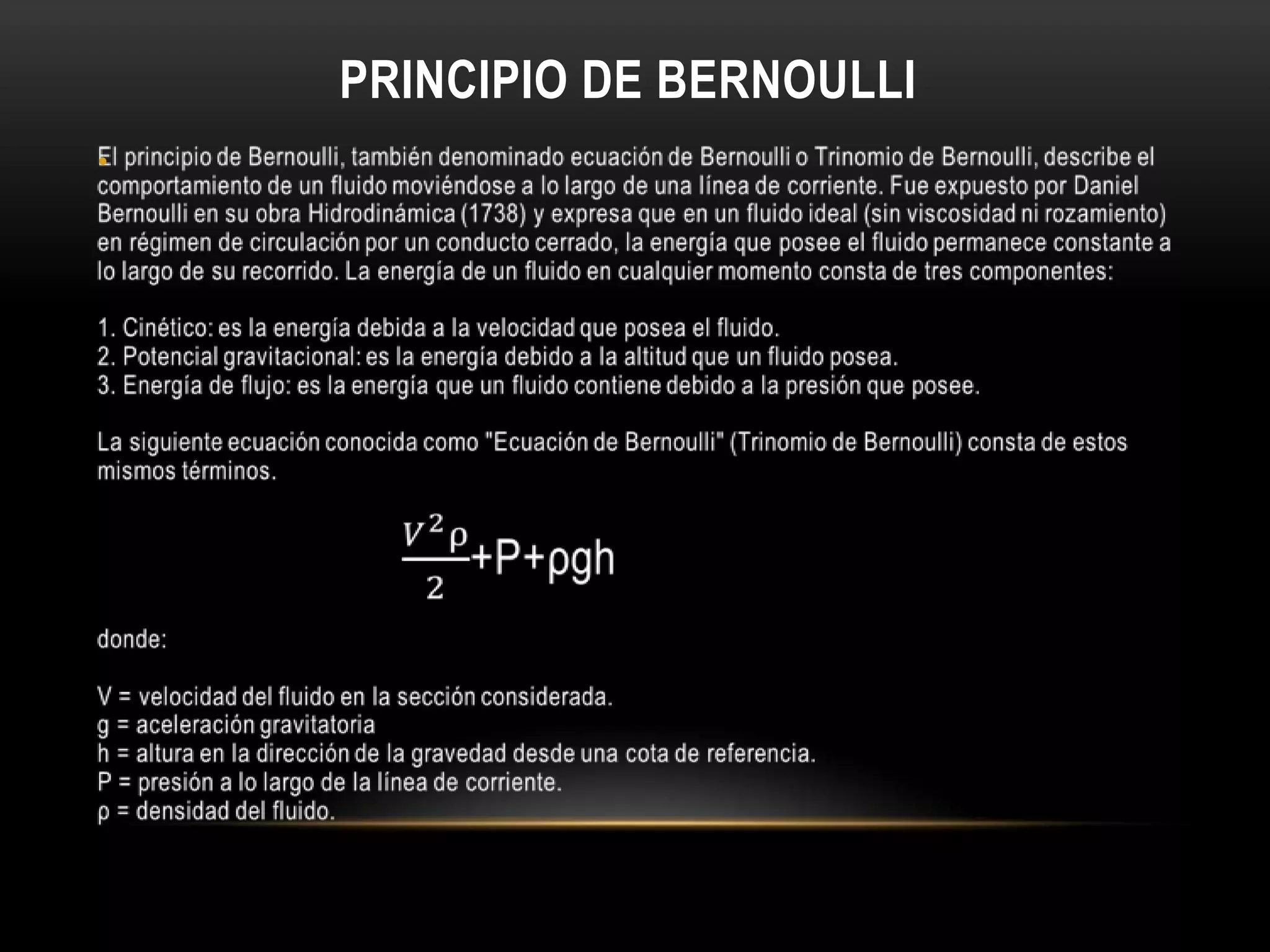 Principio de bernoulli PPTX — free download