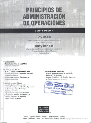 Principio de la administracion de operaciones