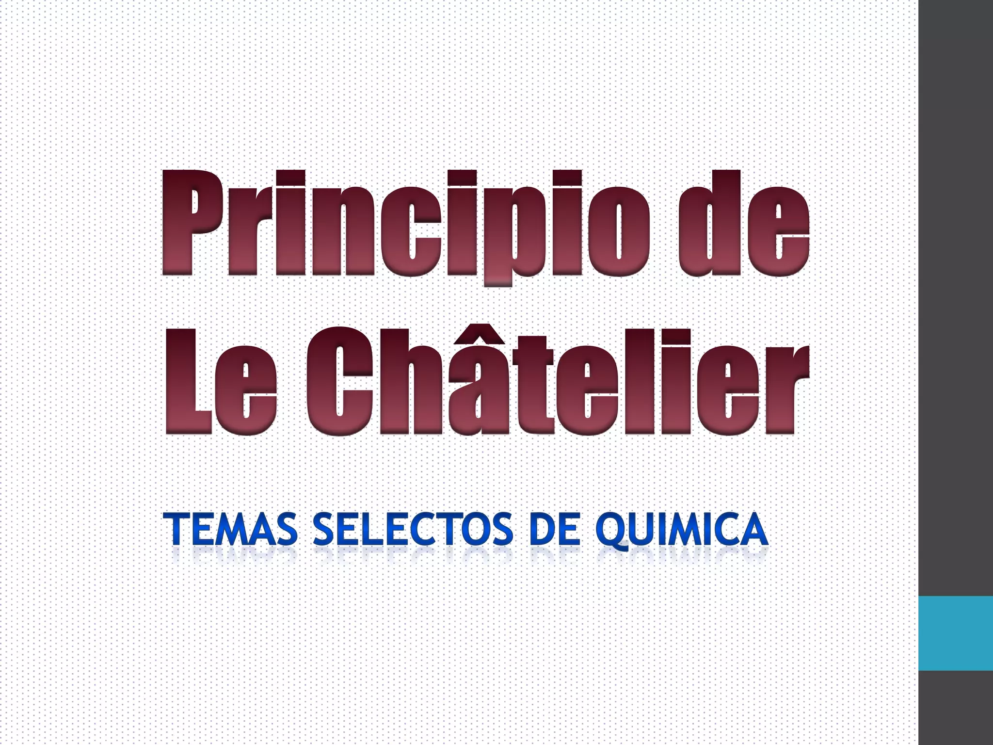 Principio de le châtelier PPT