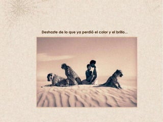 Deshazte de lo que ya perdió el color y el brillo...
 