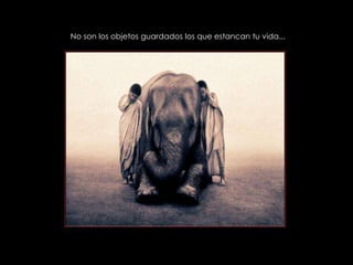 No son los objetos guardados los que estancan tu vida... 