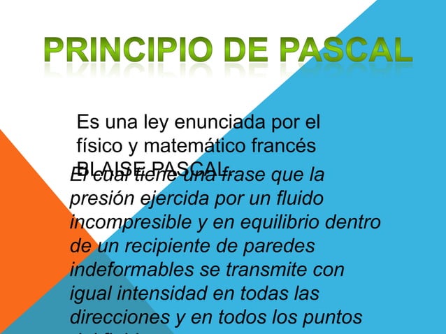 Principio de pascal | PPTX