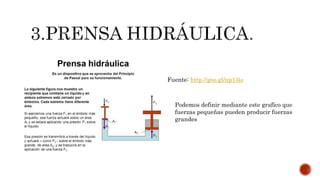 Fuente: http://goo.gl/np13is
Podemos definir mediante este grafico que
fuerzas pequeñas pueden producir fuerzas
grandes
 