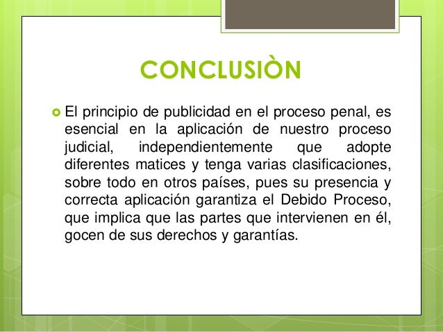 Principio de publicidad