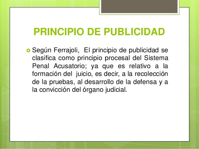 Principio de publicidad