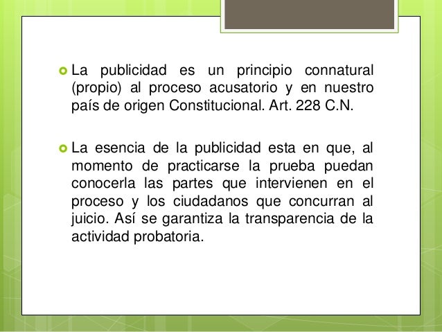Principio de publicidad