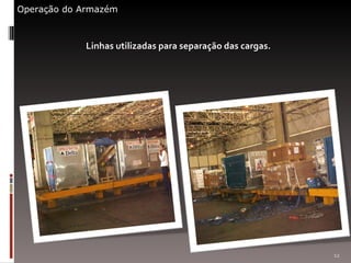 Linhas utilizadas para separação das cargas. Operação do Armazém 
