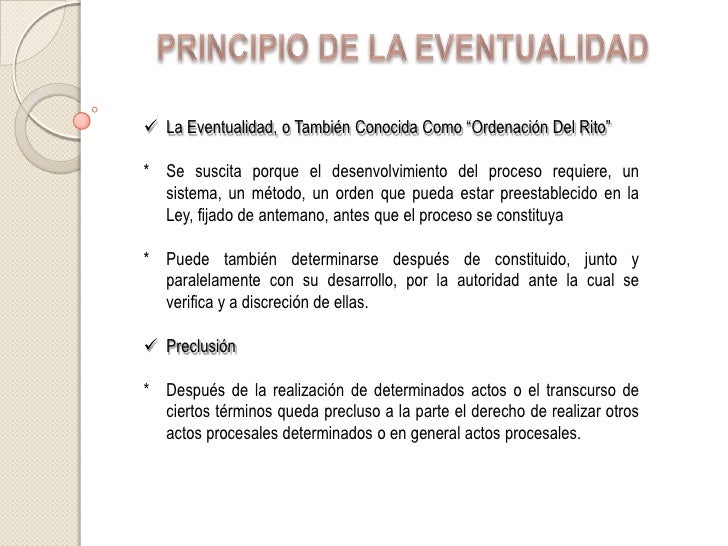 Principio eventualidad
