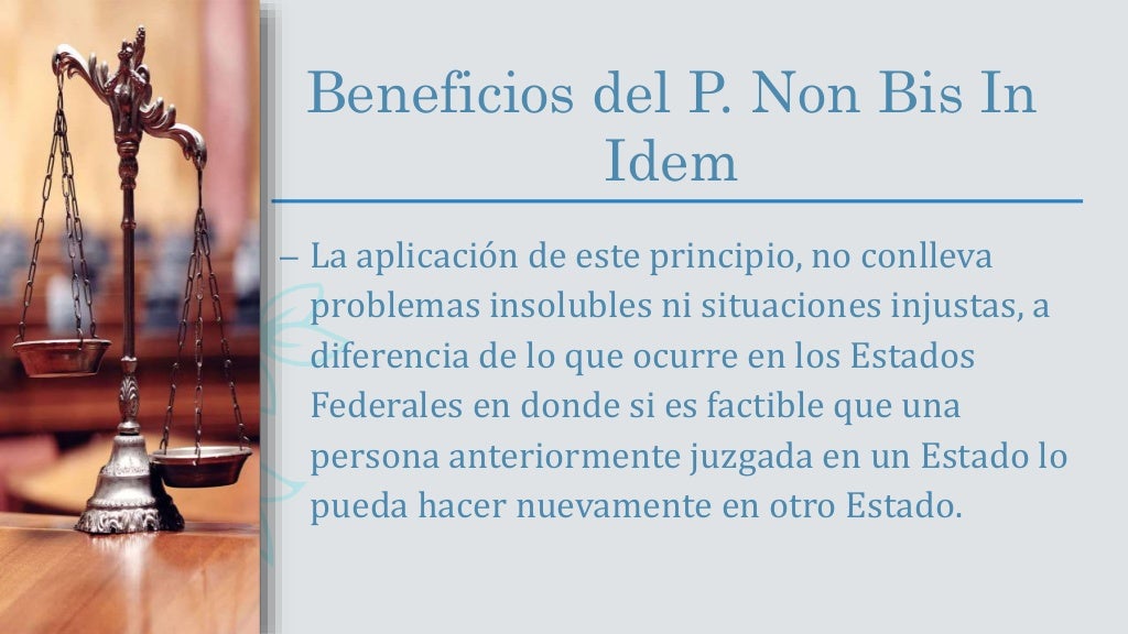 Principio non bis in idem Principio non bis in idem