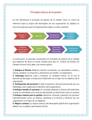 Principios básicos de la gestión educativa | DOCX