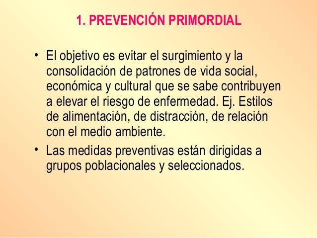 Resultado de imagen para prevención PRIMORDIAL