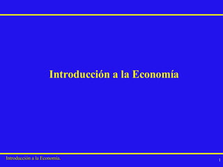 Introducción a la Economía 