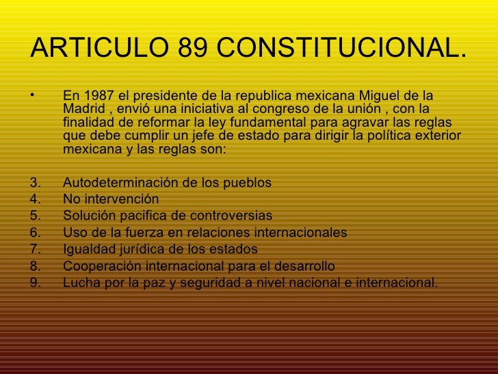 Principios De La Politica Exterior